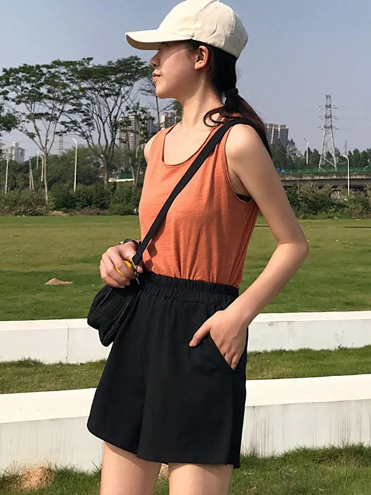 Vintage Pocket Hip Hop Punk Street Trend Short