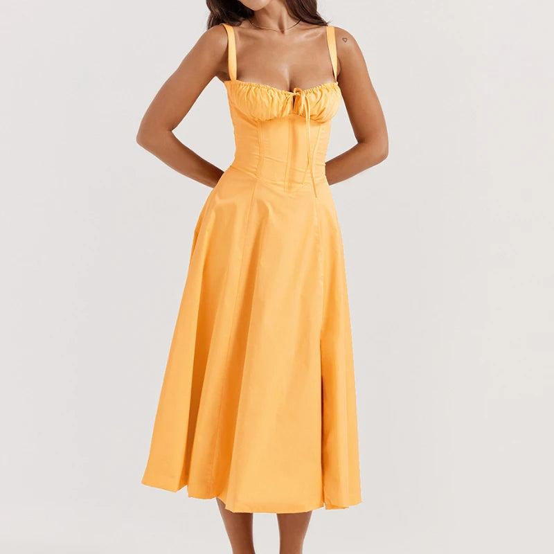 Boho Strap Tie Front Floral Dress