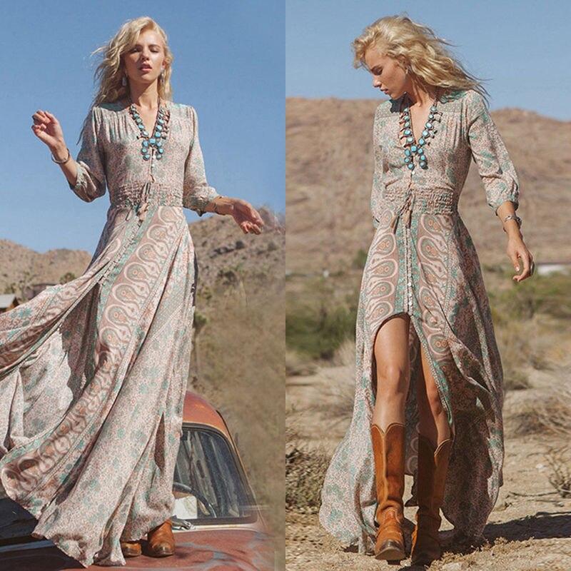 Chiffon Boho Summer Flow Maxi Dress