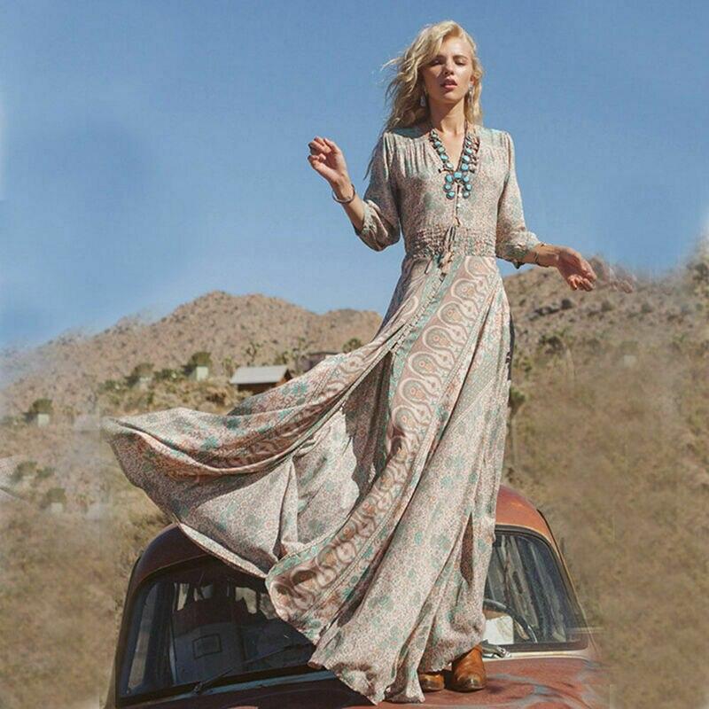 Chiffon Boho Summer Flow Maxi Dress