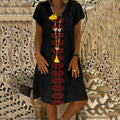 Cotton Linen Loose Beach Kaftan Maxi Dress
