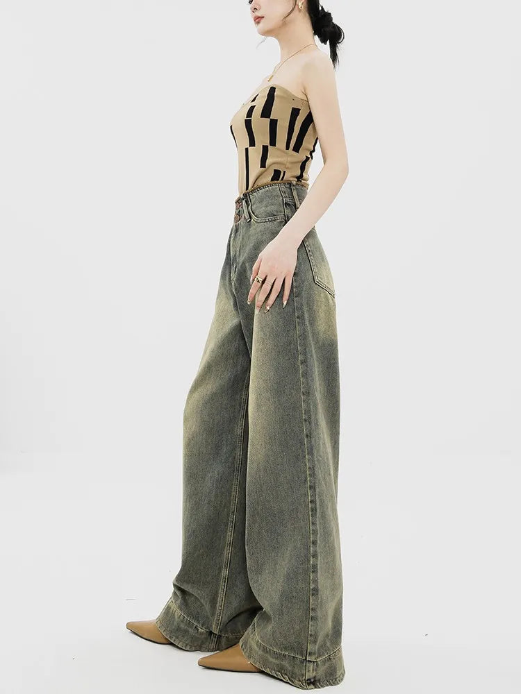 Korean Grunge High Waist Vintage Street Jean