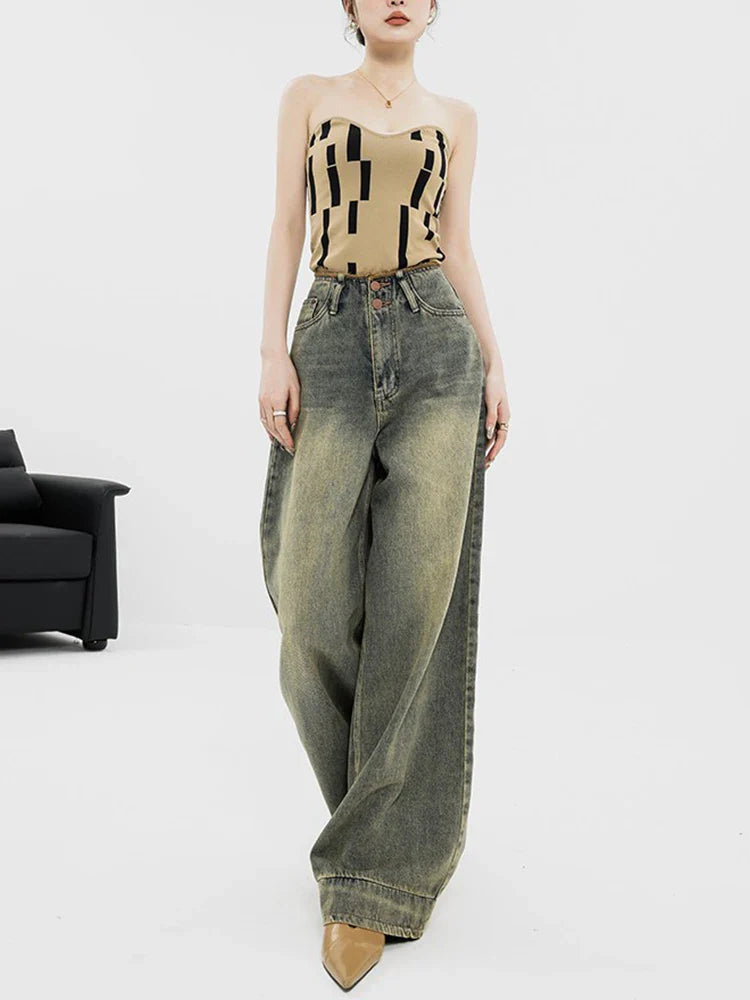 Korean Grunge High Waist Vintage Street Jean
