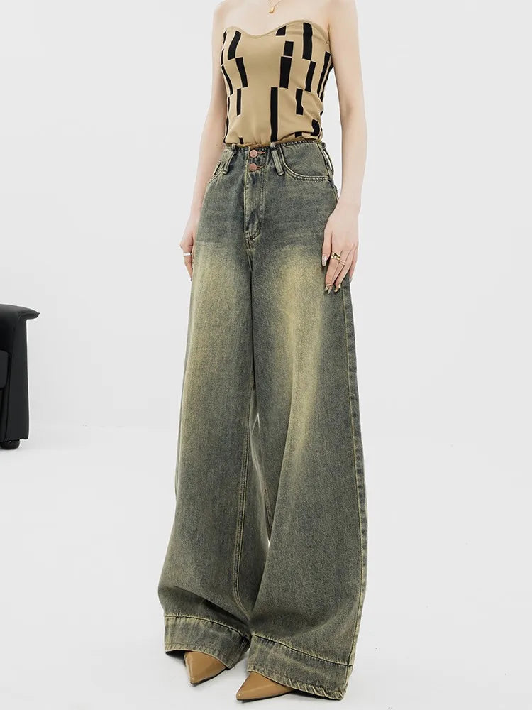 Korean Grunge High Waist Vintage Street Jean