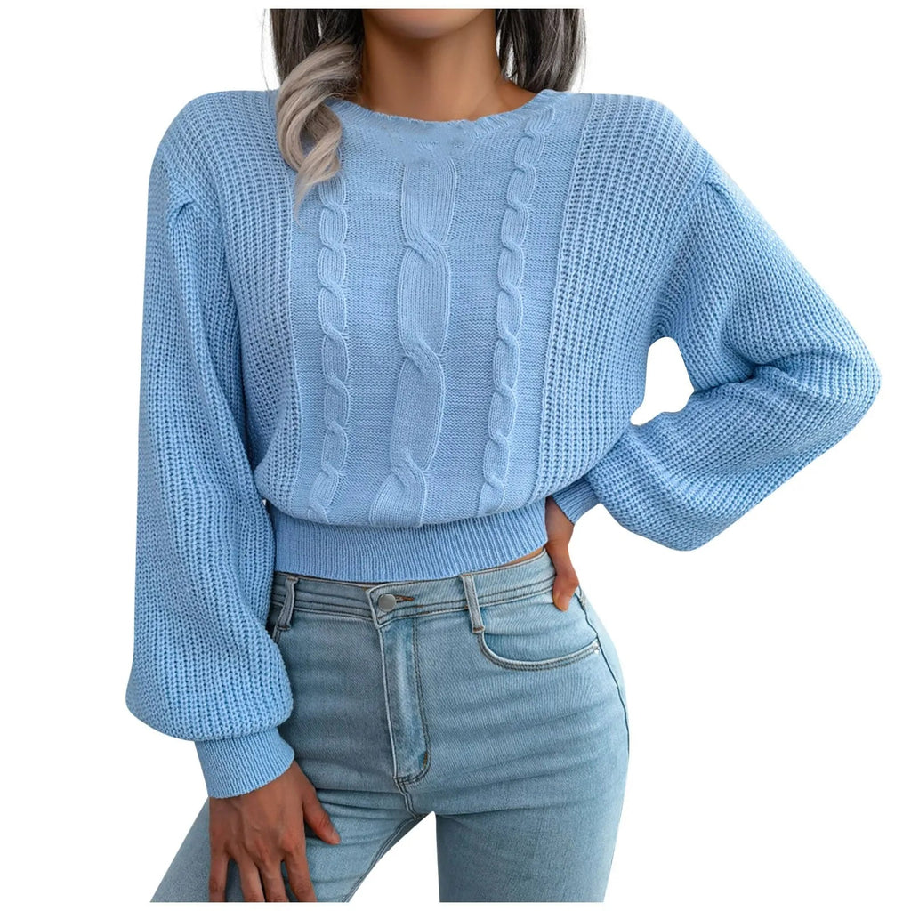 Plus Size Knit Winter Sweater