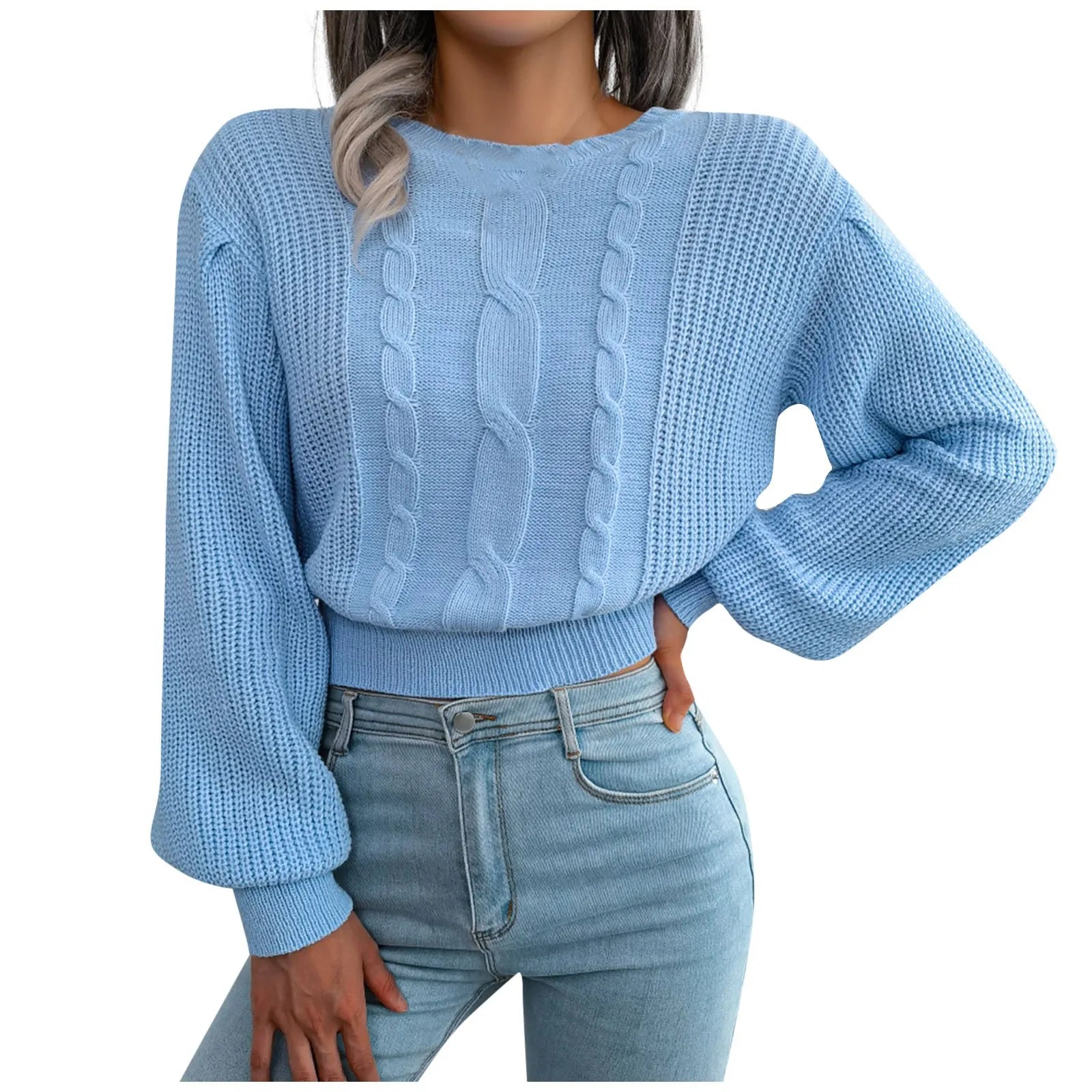 Plus Size Knit Winter Sweater