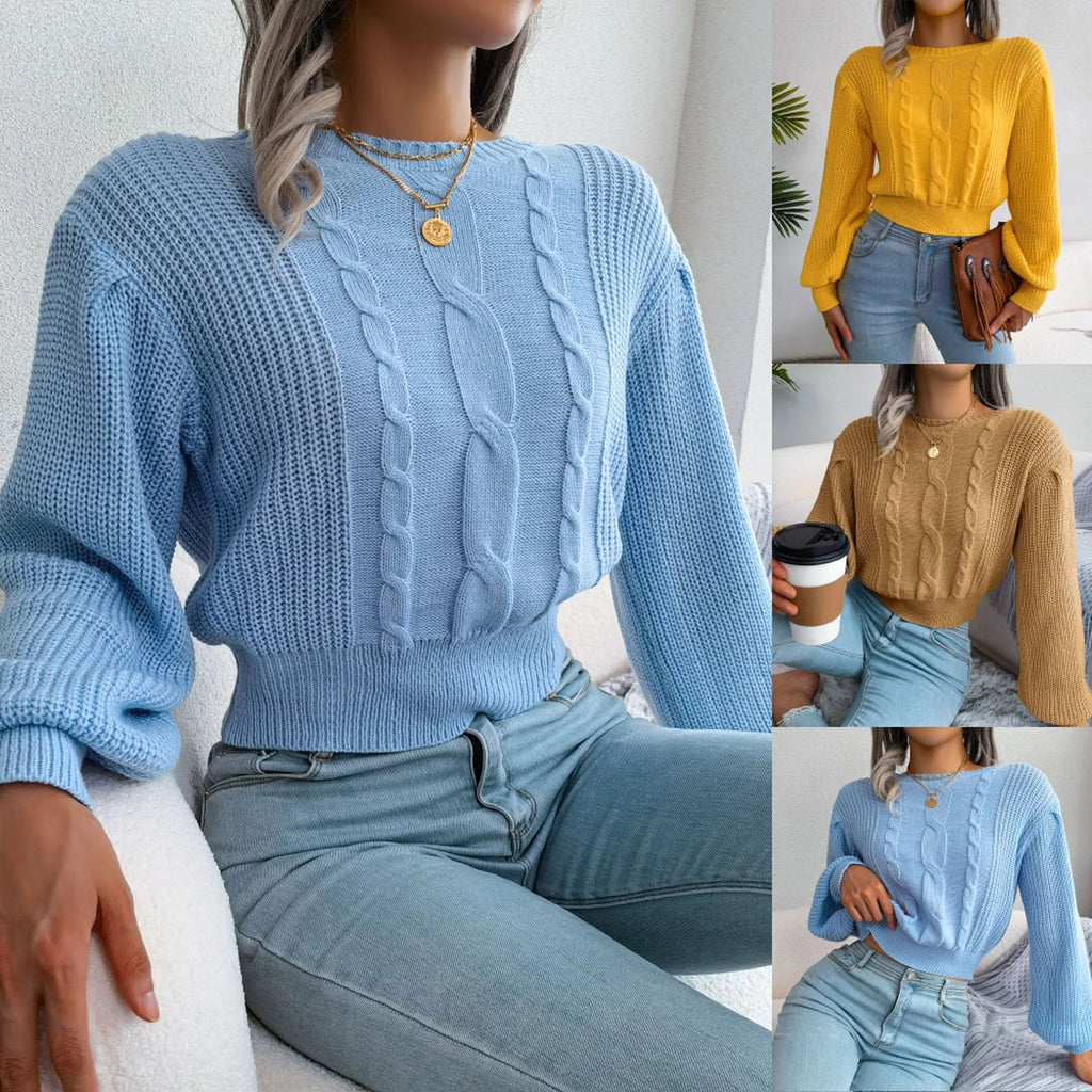 Plus Size Knit Winter Sweater