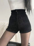 Corduroy Stretch Tight Gothic Casual Spring Short