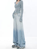 Light Blue Street Wide Leg Vintage Jean