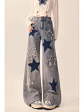 Embroidered Vintage Straight High Street Jean