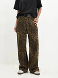 Retro Wide Leg Leopard Street Style Jean