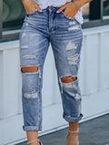Elastic Waist Loose Thin Casual Fit Jean