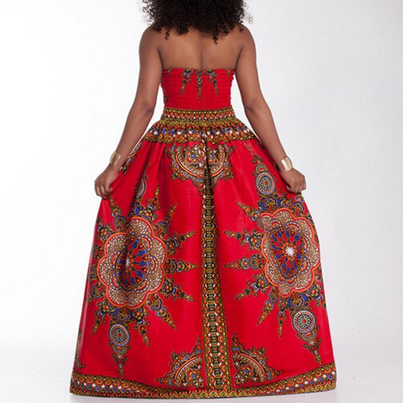 V-Neck Printed Sleeveless Beach Maxi Dress