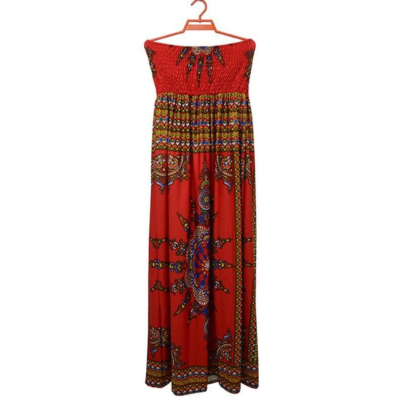 V-Neck Printed Sleeveless Beach Maxi Dress