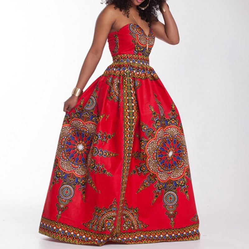 V-Neck Printed Sleeveless Beach Maxi Dress