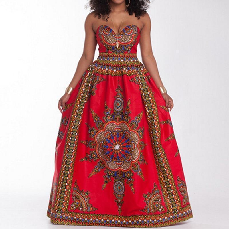 V-Neck Printed Sleeveless Beach Maxi Dress