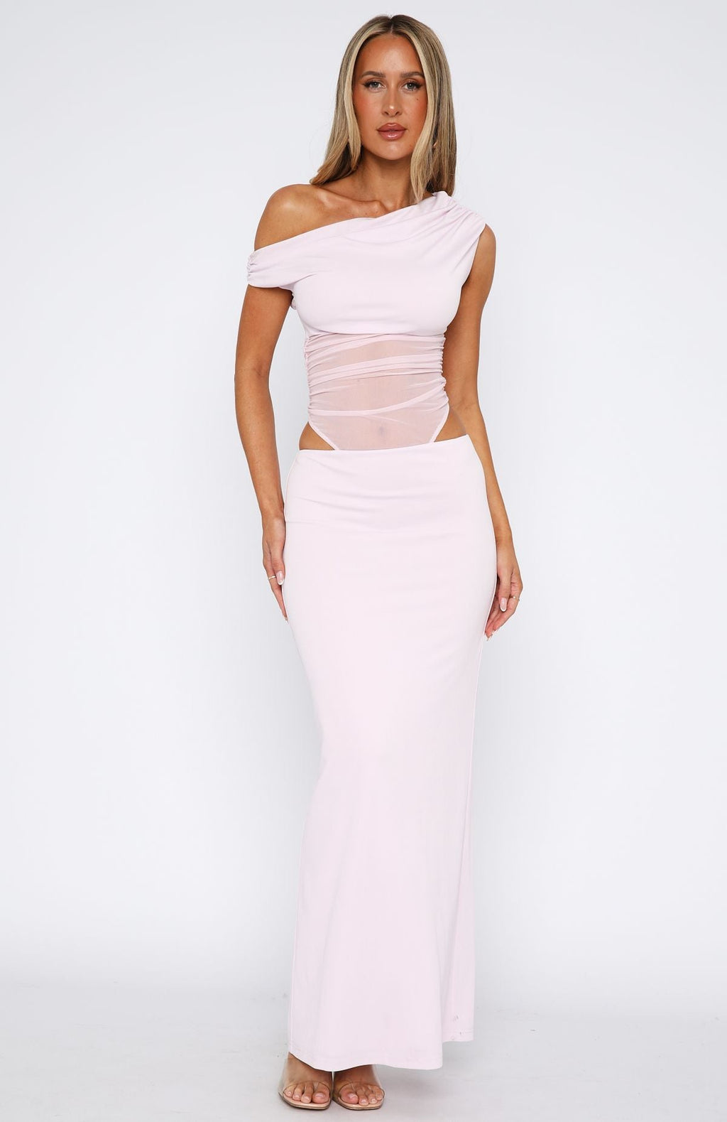Baby Pink Night Out Maxi Dress