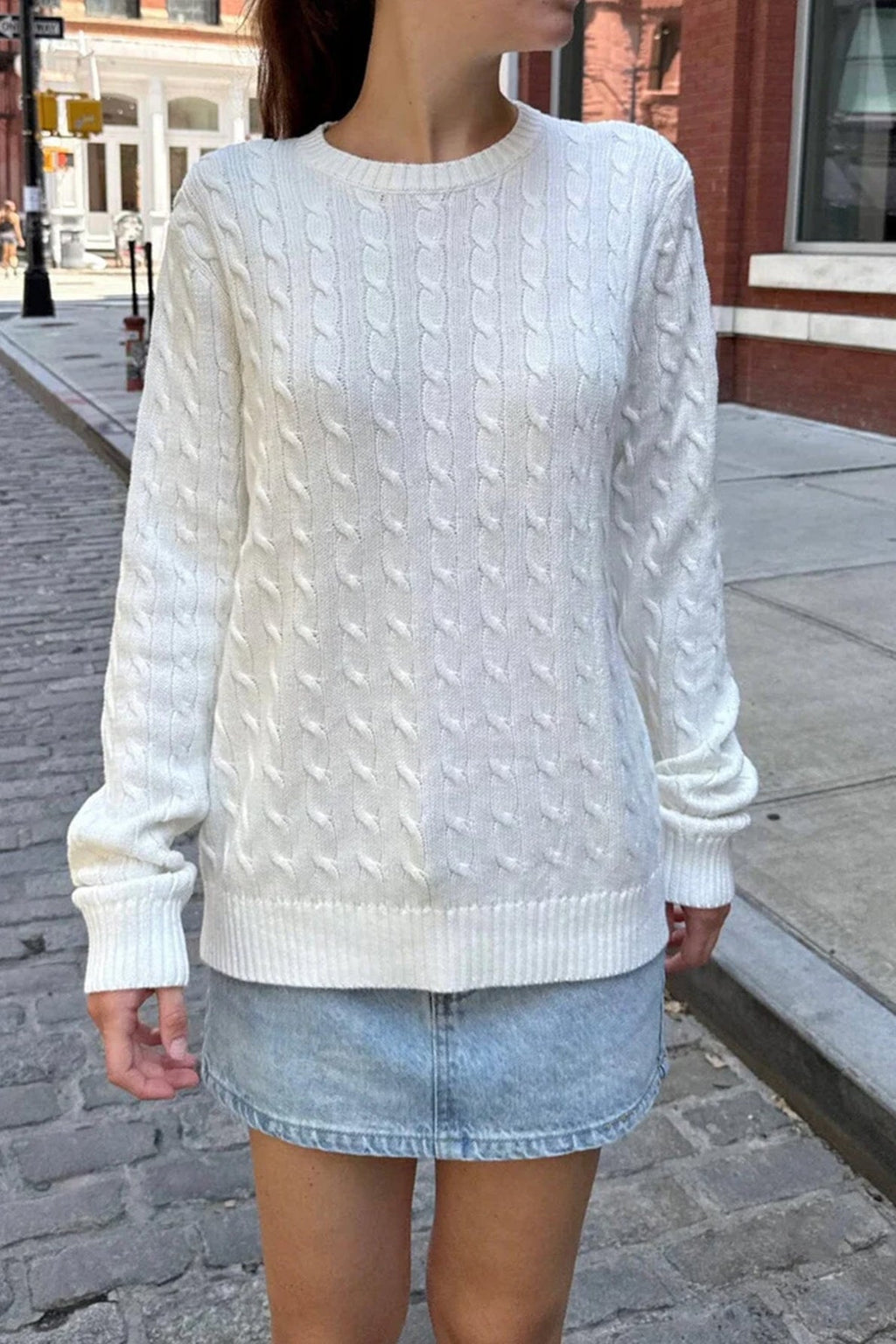 Minimal Solid Long Sleeve Sweater