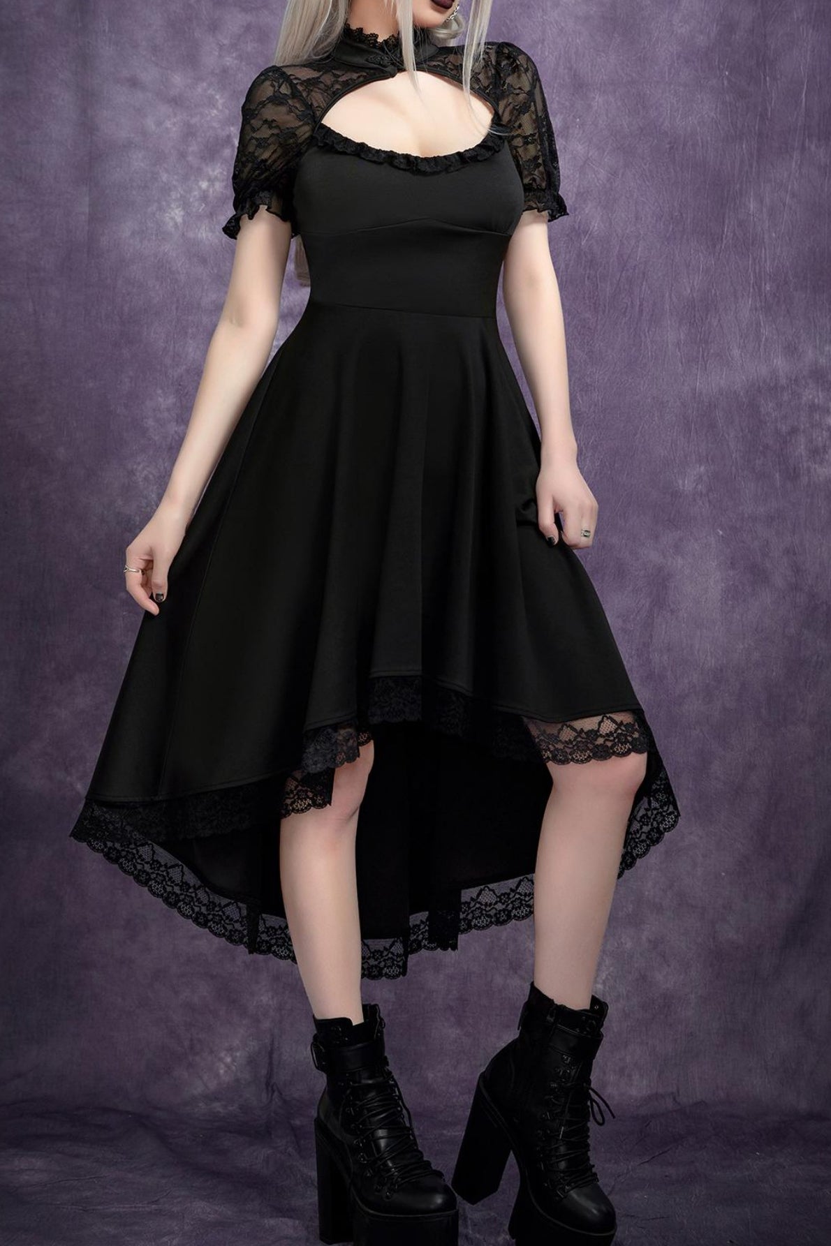 Bareback Lace Gothic Dress