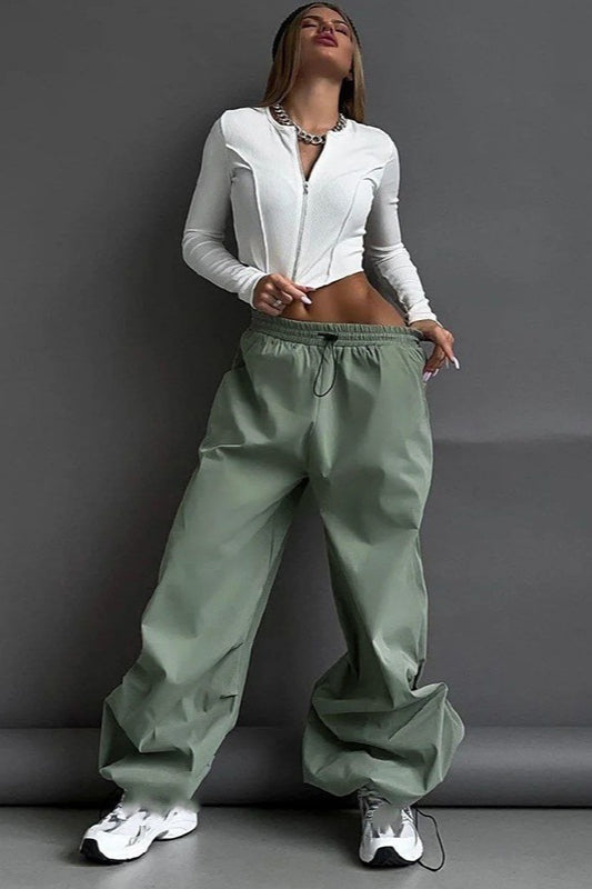 Relaxed Roomy Drawstring Waist Pant