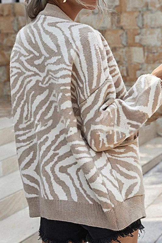 Casual Knit Animal Look Cardigan
