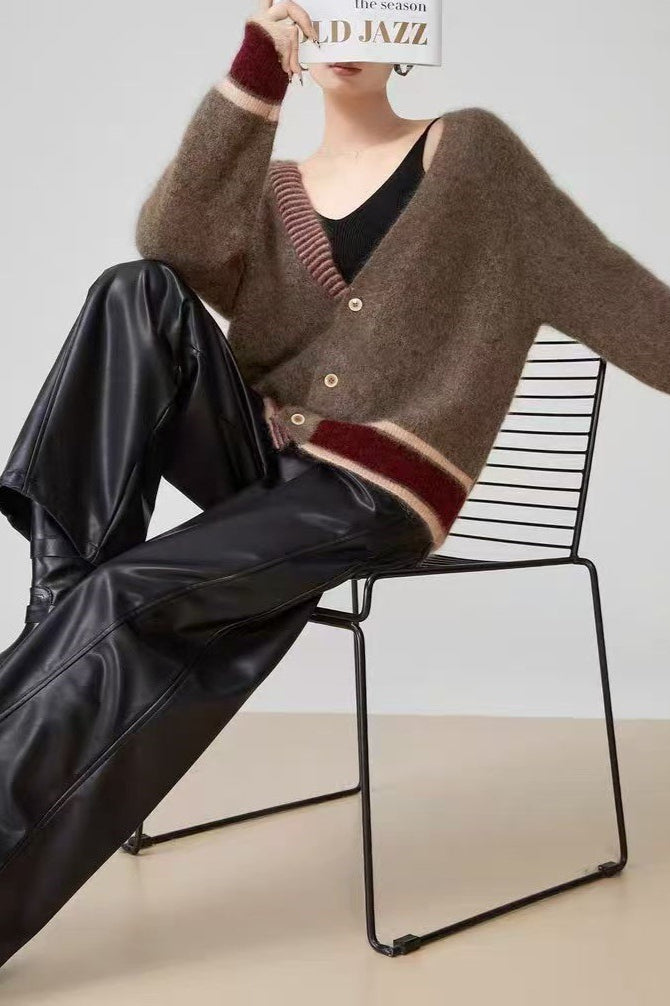 Long Sleeve Colorblock Striped Sweater