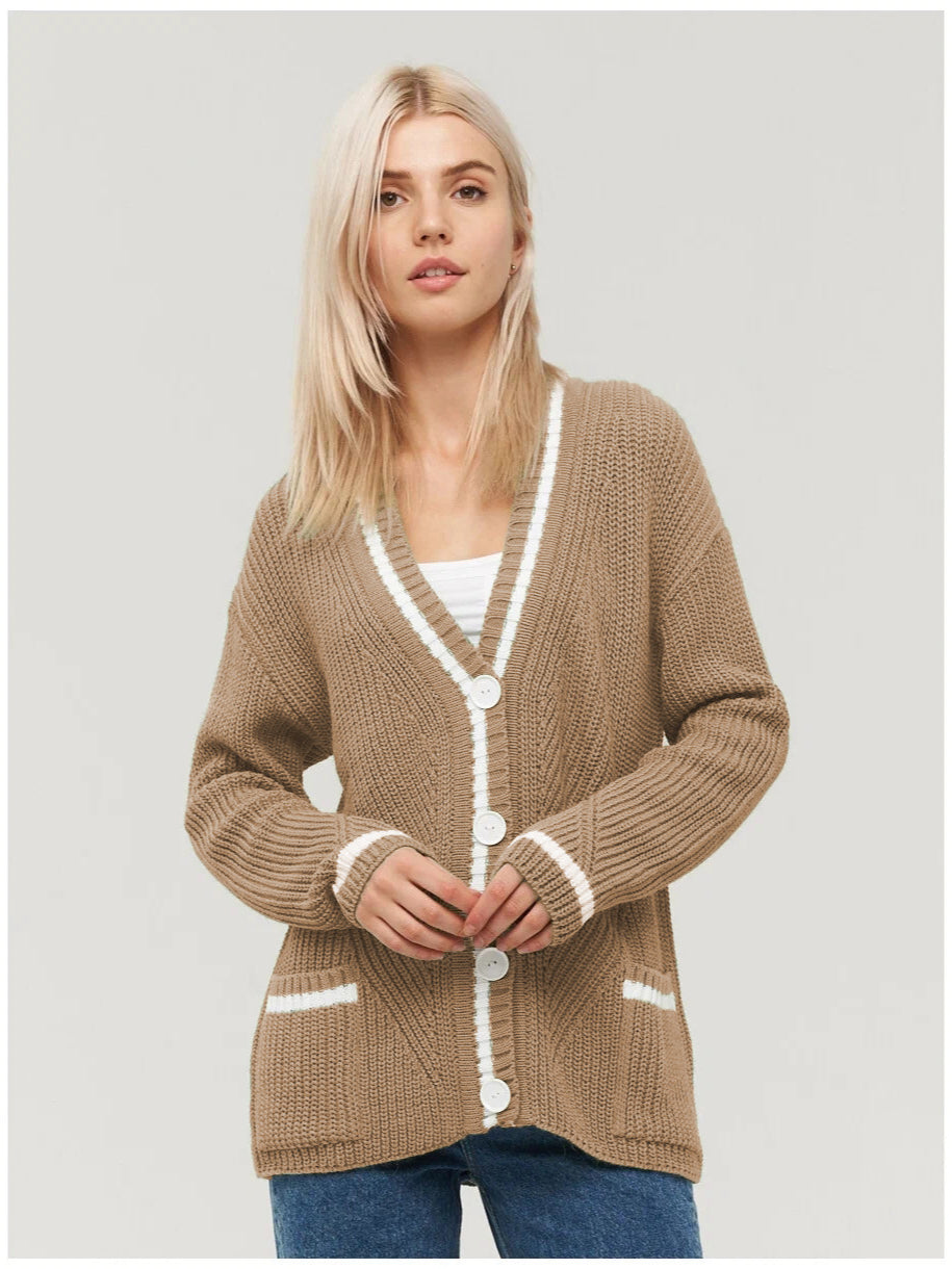Colorblock Knitted Cardigan
