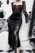Split Lace Sleeve Gothic Dress