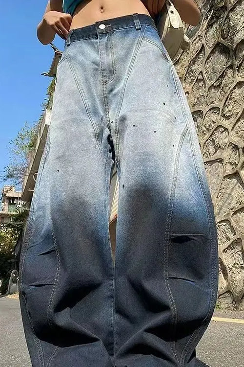 Gradient Streetwear Unisex Jean