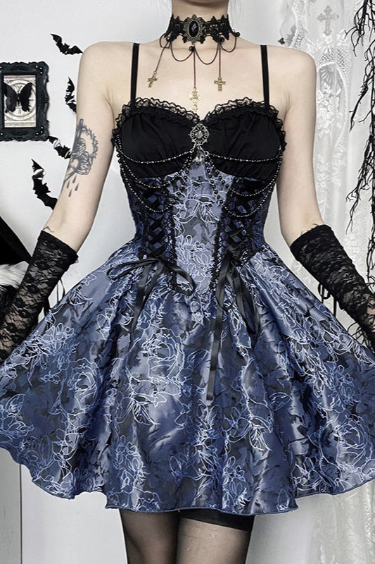 Halloween Two-Tone Gothic Dress