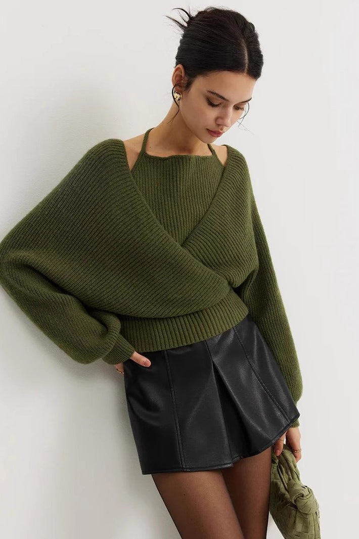 Modern Layered Knit Sweater