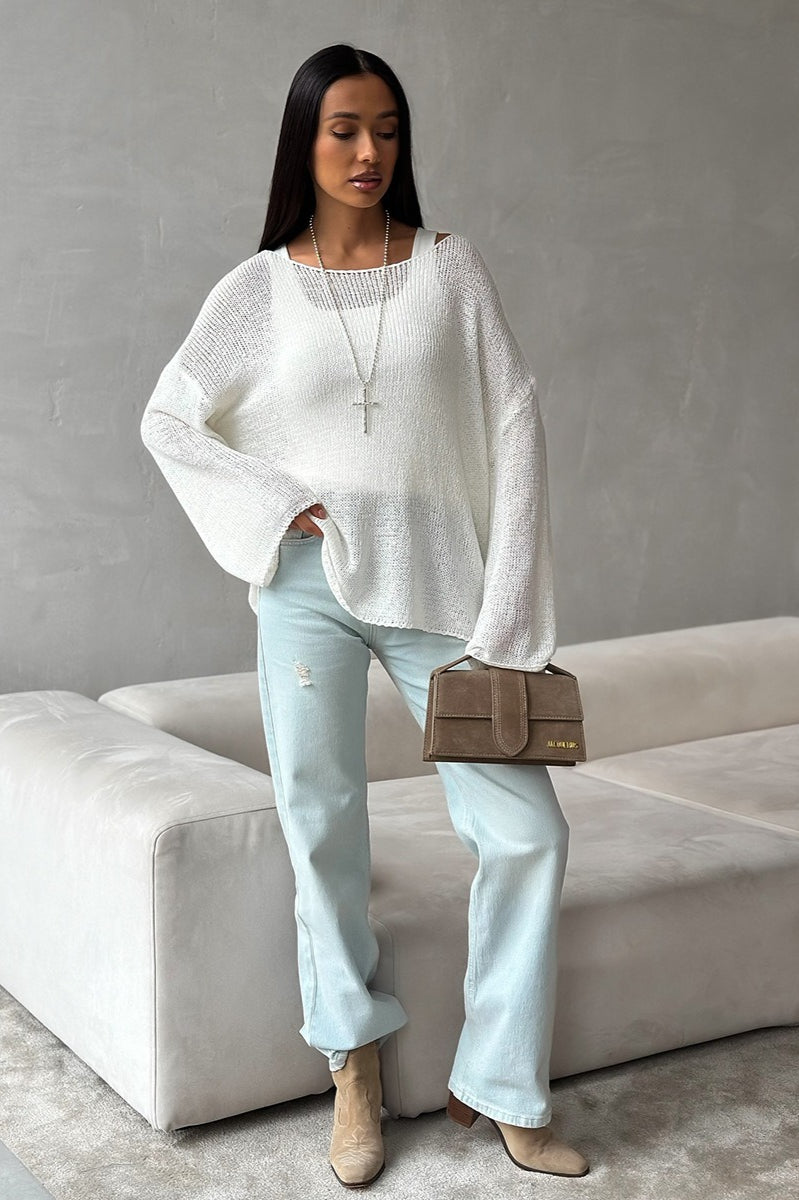 Breezy Hollow Knit Pullover Sweater