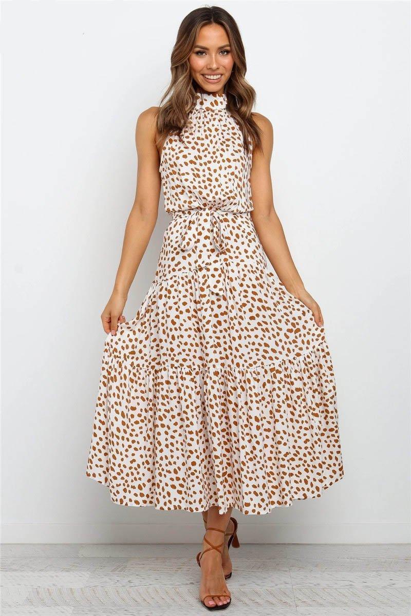 Boho Off Shoulder A-Line Sash Maxi Dress
