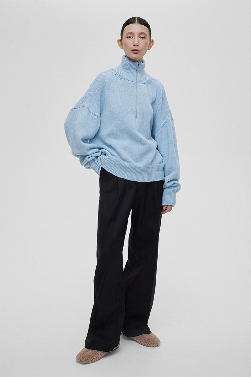 Warm Half Zip Knitted Sweater