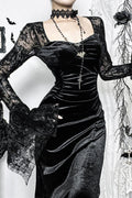 Velvet Retro Gothic Dress