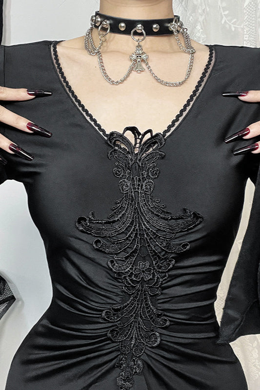 Slim Dark Gothic Dress