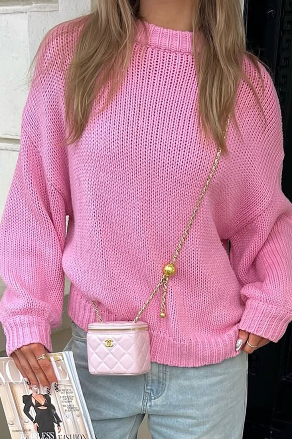 Basic Crew Neck Layered Sweater