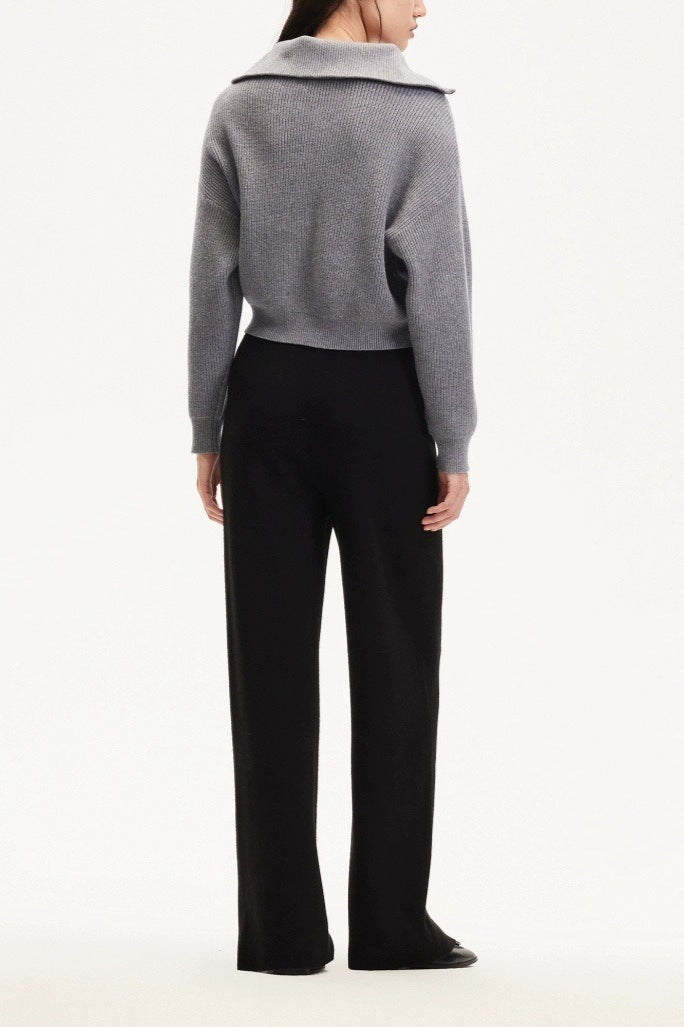 Short Cable Pullover Sweater