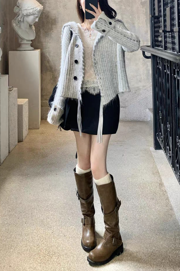 Handmade Knit Cardigan Sweater