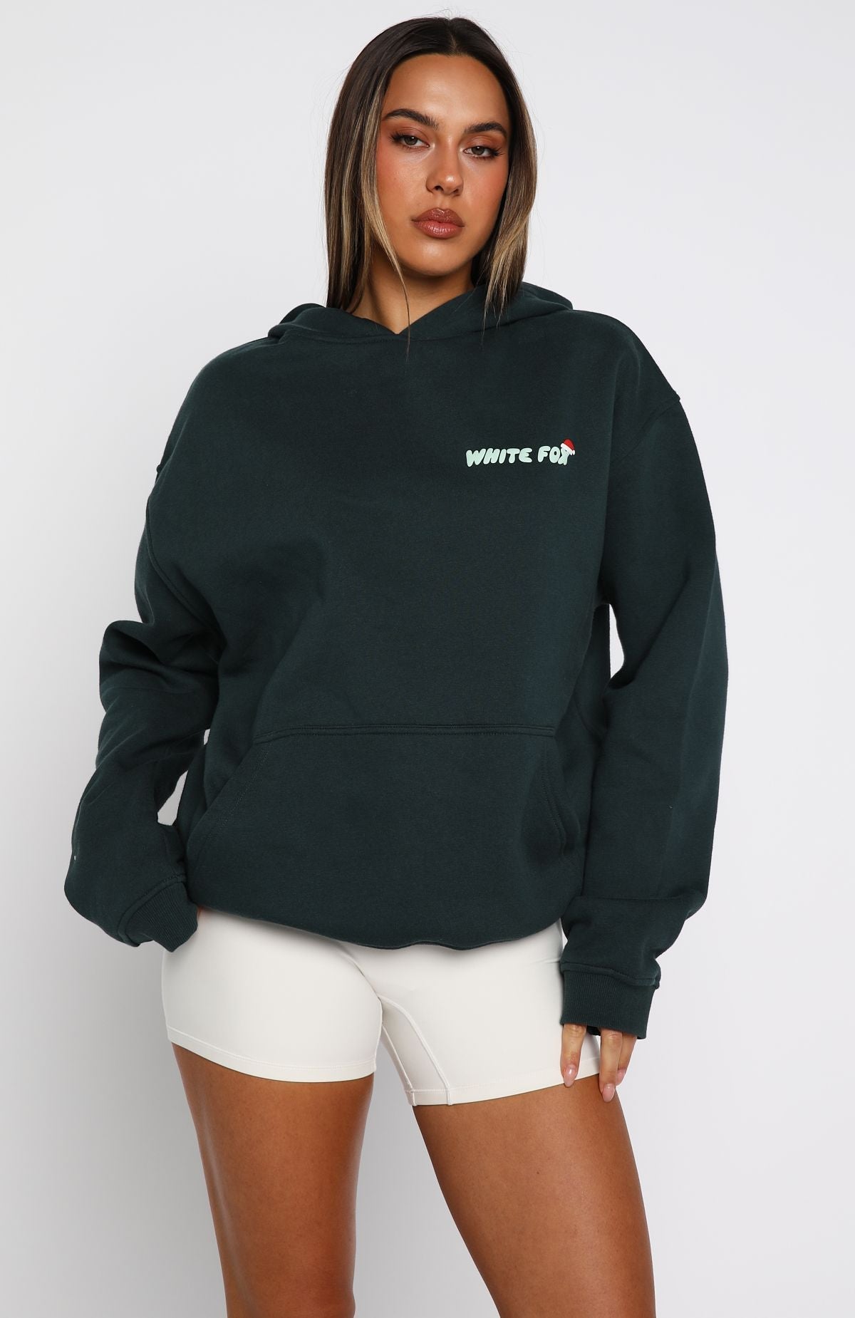 Holly Jolly Christmas Oversized Pine Hoodie