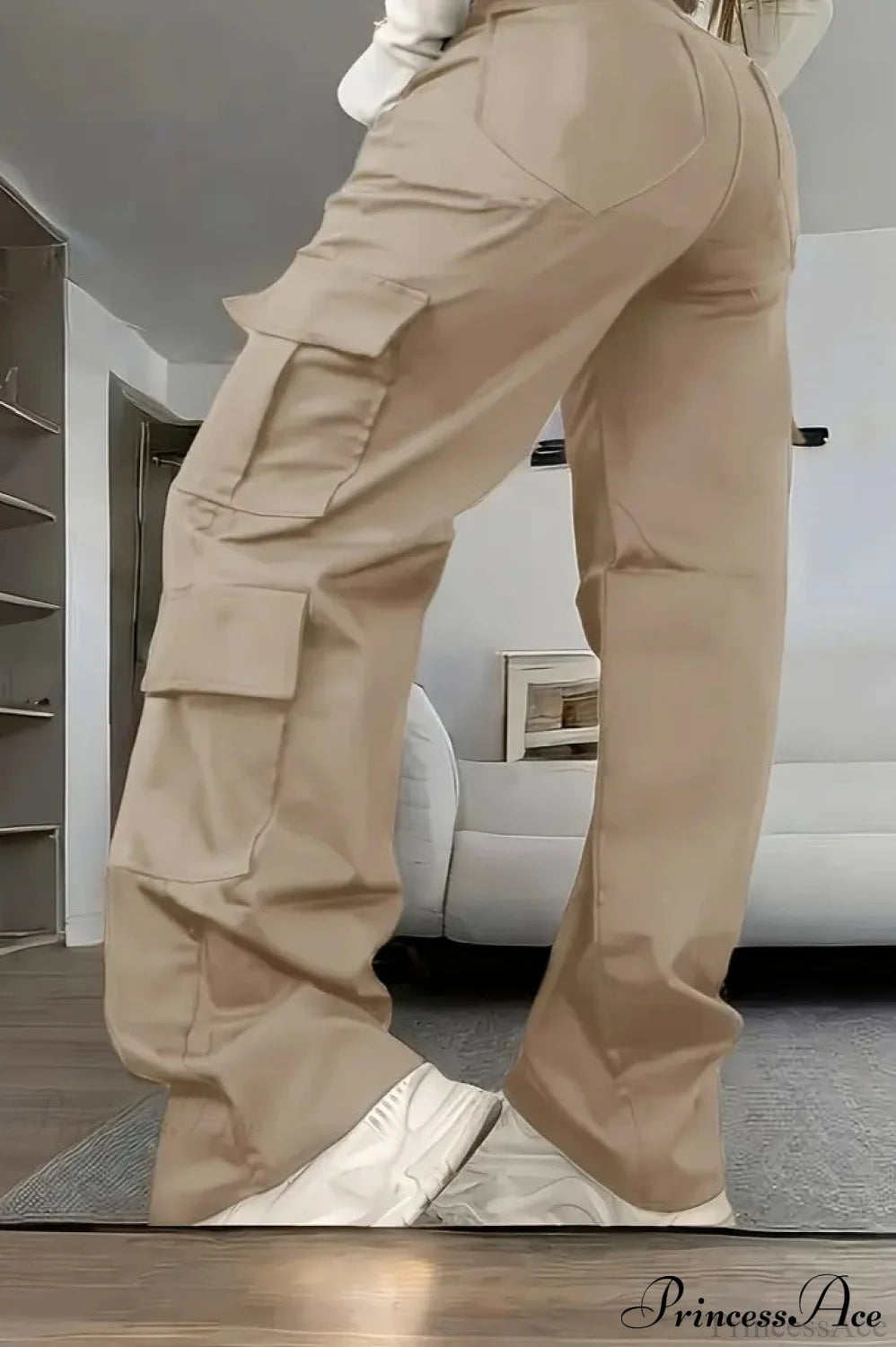 Apricot Loose Straight Pant