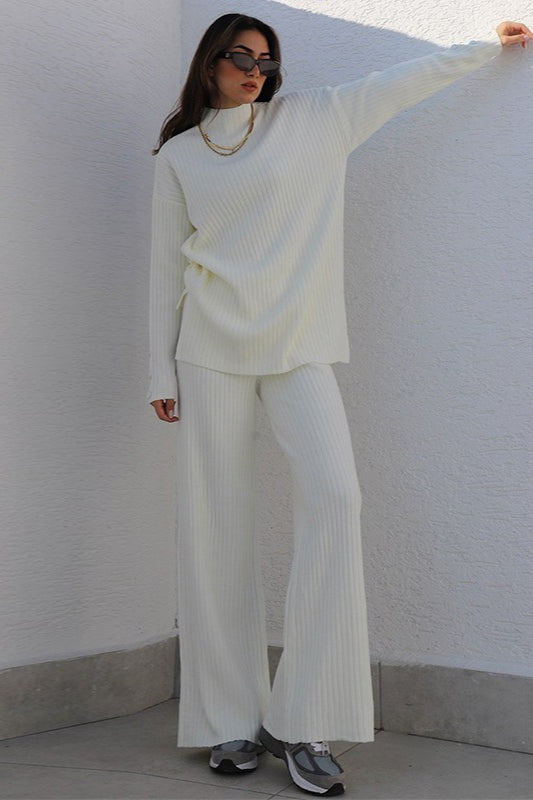 Elegant High Neck Knit Sweater