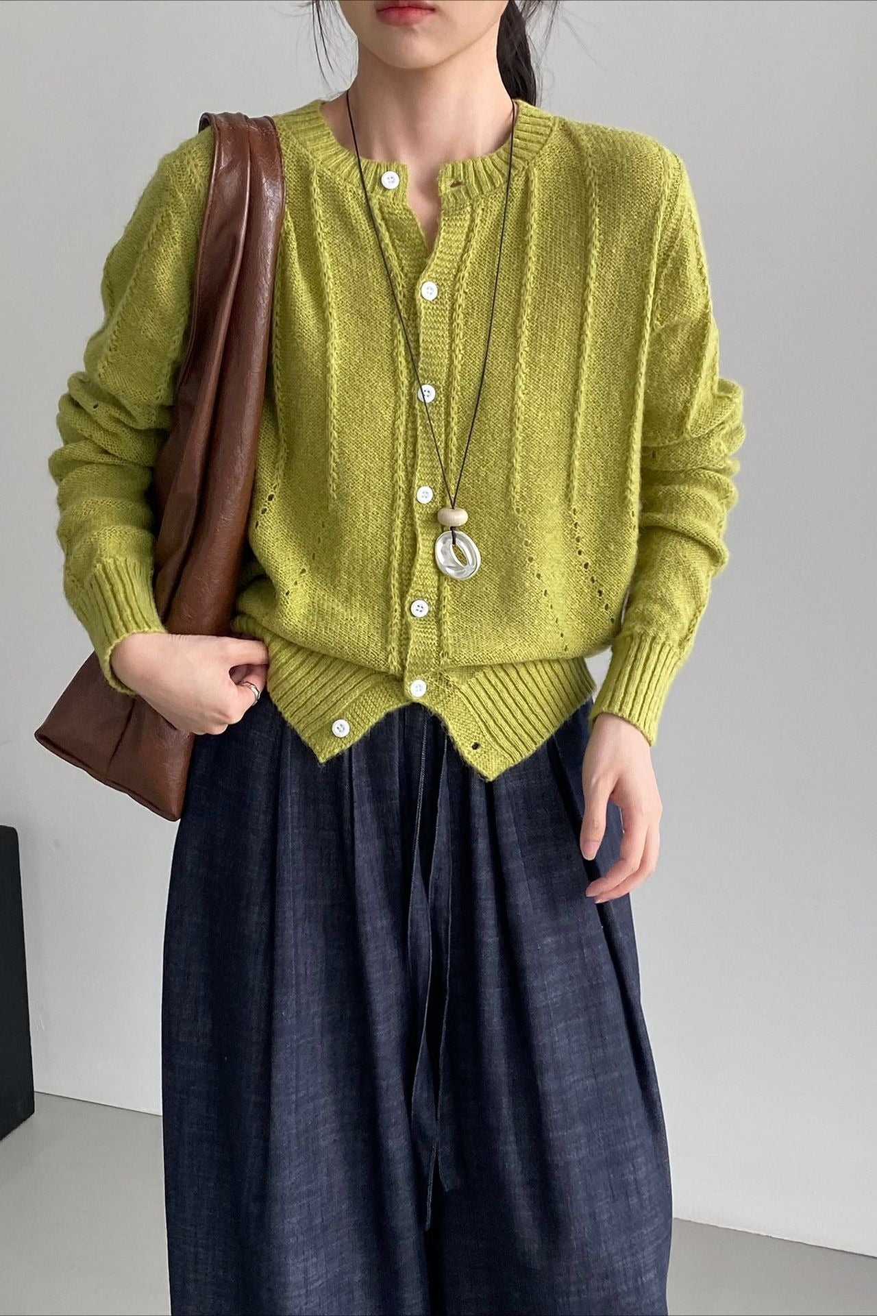 Elegant Wool Knit Cardigan