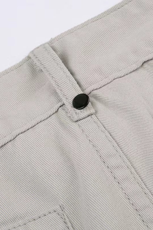 Retro Low-Rise Pocket Denim Pant