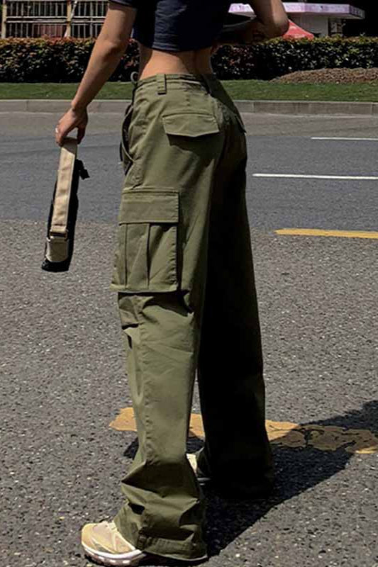 High Waist Slim Straight Pant