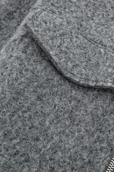 Street Style Tweed Cropped Coat