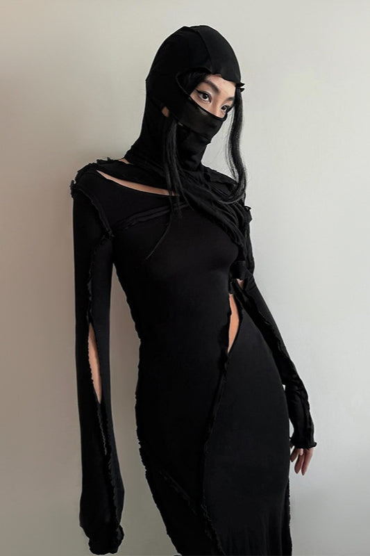 High Collar Wasteland Gothic Dress