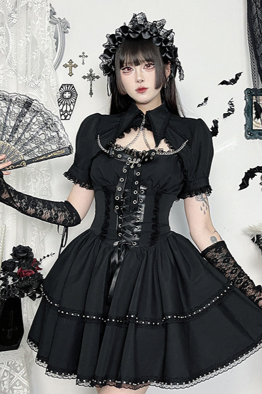 Strap Dress Cover Gothic Dress