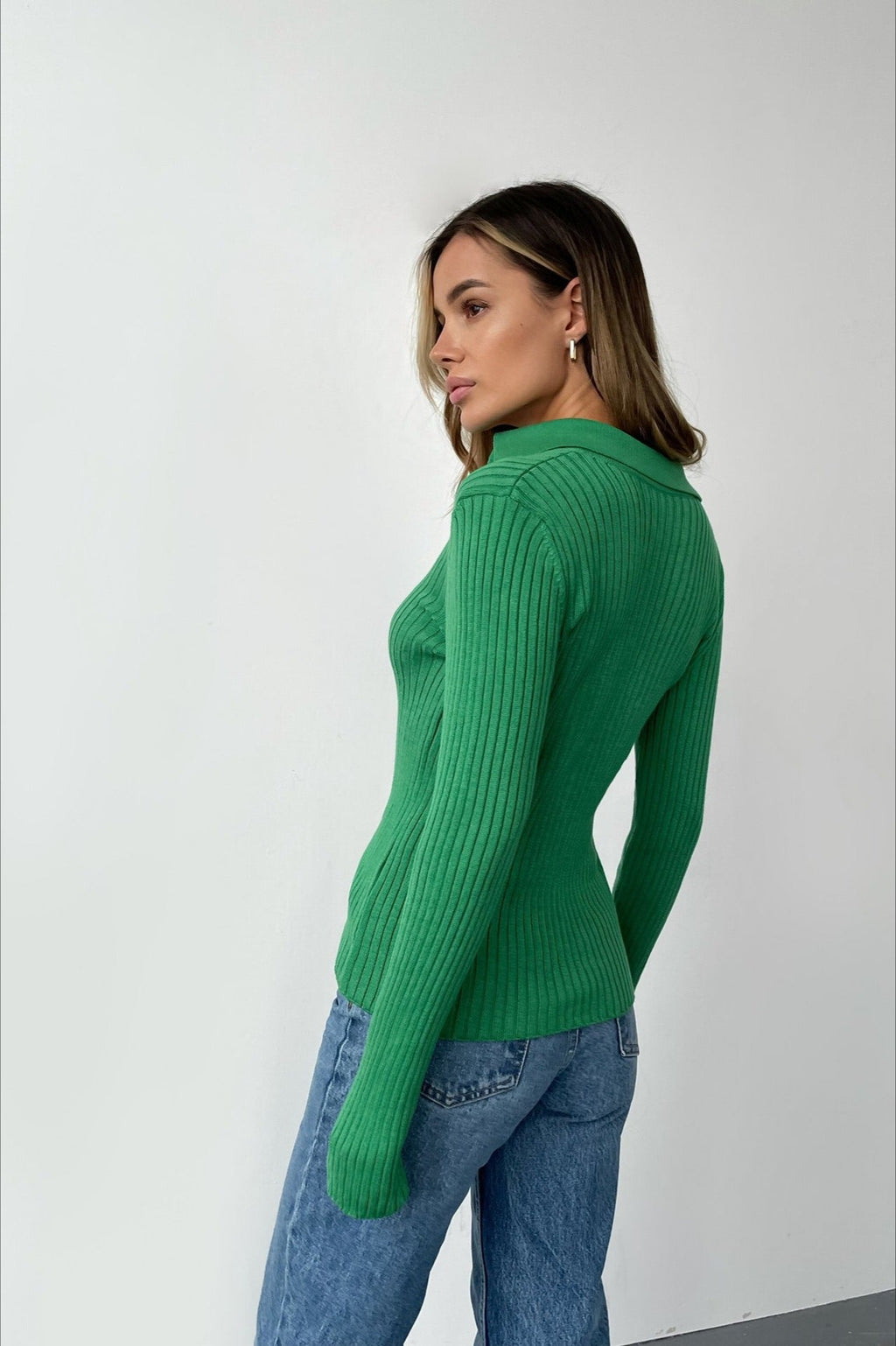 Slim Fit Polo Neck Sweater