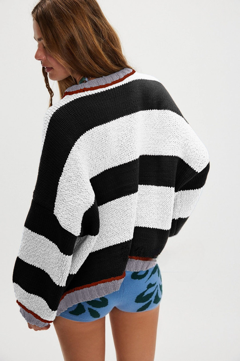 Loose Striped Pullover Sweater